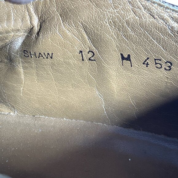 Mezlan Shaw Mens Leather Dress Shoes Size 12 M Brown Oxfords Apron Square Toe main image 6